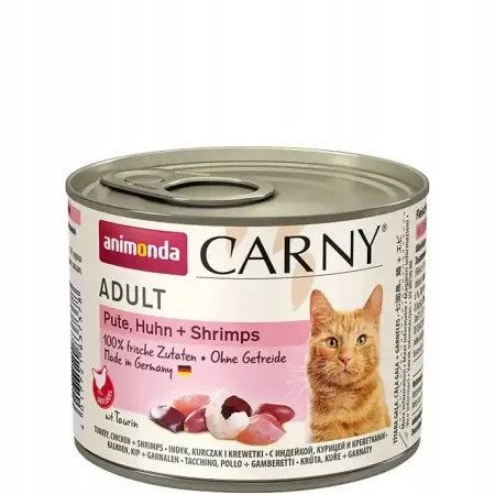 ANIMONDA Carny Adult Cat Indyk, kurczak, krewetki 200g